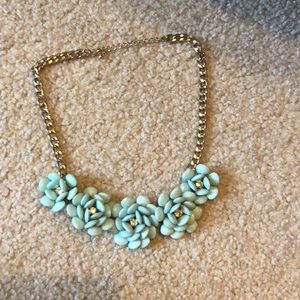 Blue Flower Statement Necklace